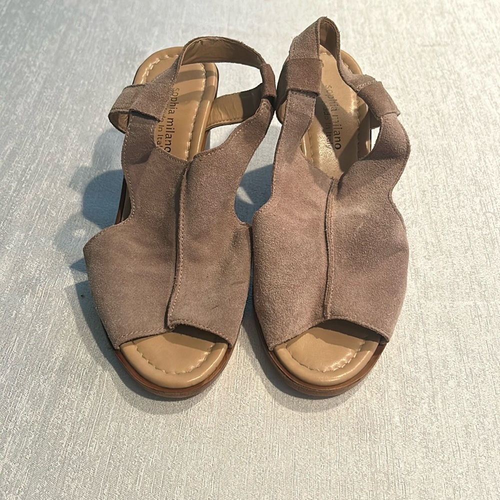Sophia Milano Peep Toe Wedges